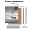 Americanflat Snap-In Picture Frame in Black - Set of 3 - Poster Frame with Slimline Molding, Plexiglass Cover, and Hanging Hardware - Black